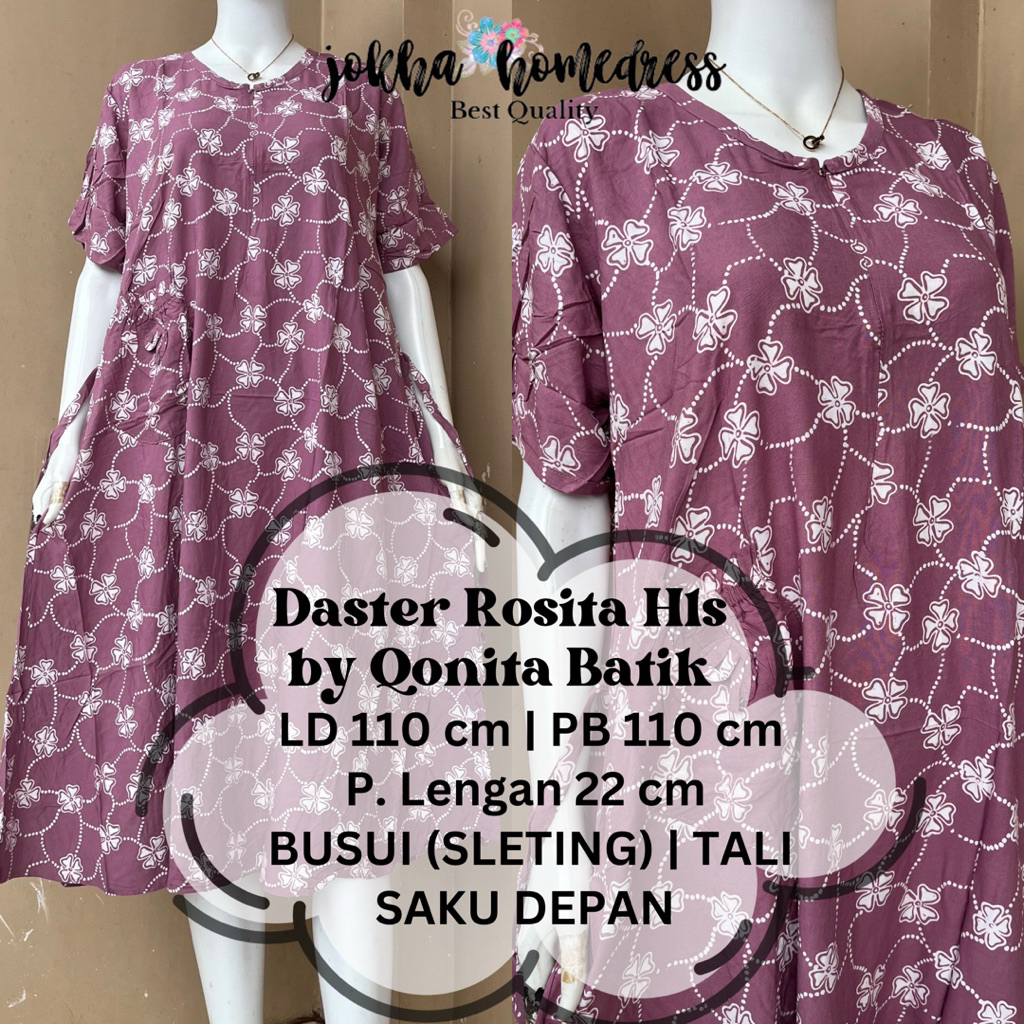 (Ld 110) Daster Rosita Busui Hls by Qonita Batik Pekalongan