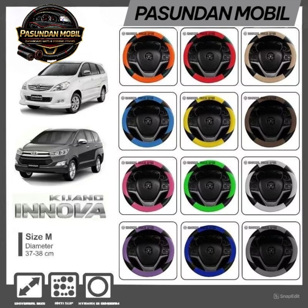 BEST SELLER Cover stir kijang innova/sarung stir kulit sintetis kijang innova,avanza,xenia DLL