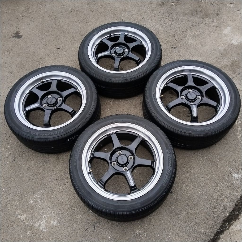 Velg Volk rays TE37. R16 kondisi Baru plus Ban copotan 195/50 R16.