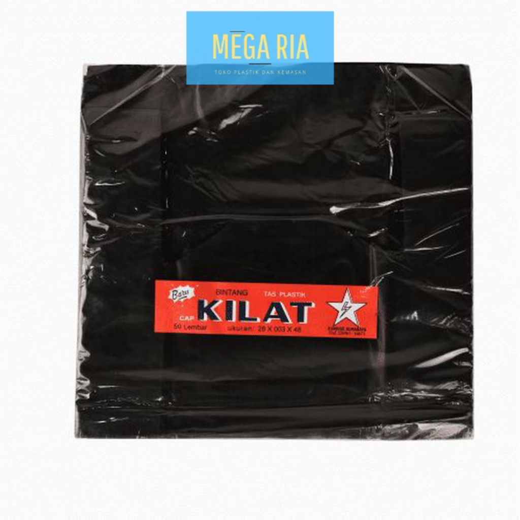 kantong Kresek kilat Hitam Ukuran 15