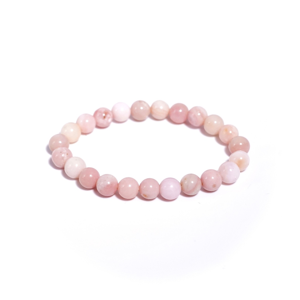 Gelang Batu Opal Pink 5A Round