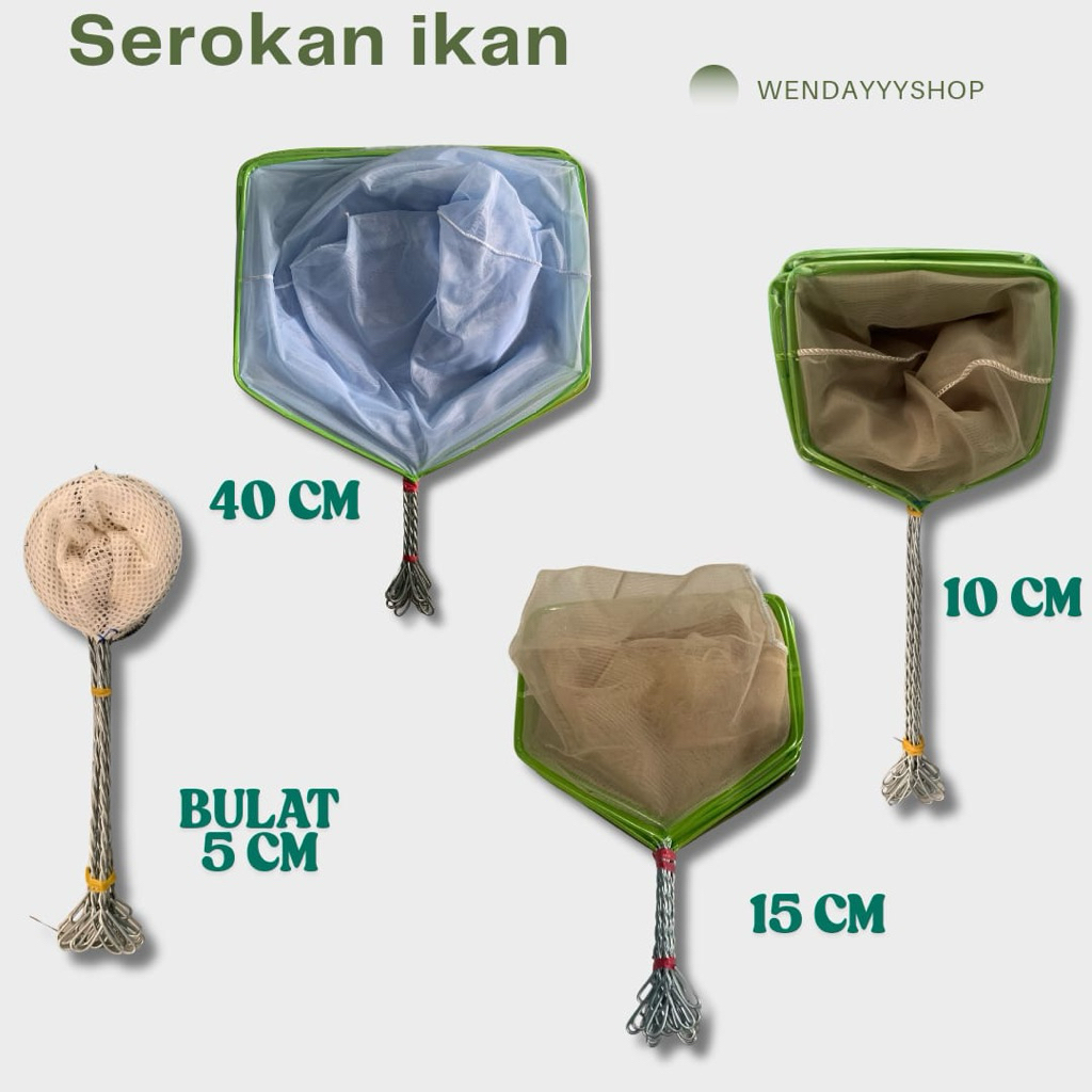 serokan ikan kecil Seser aquarium ukuran 10cm 15cm 20cm 25cm 30cm 40cm