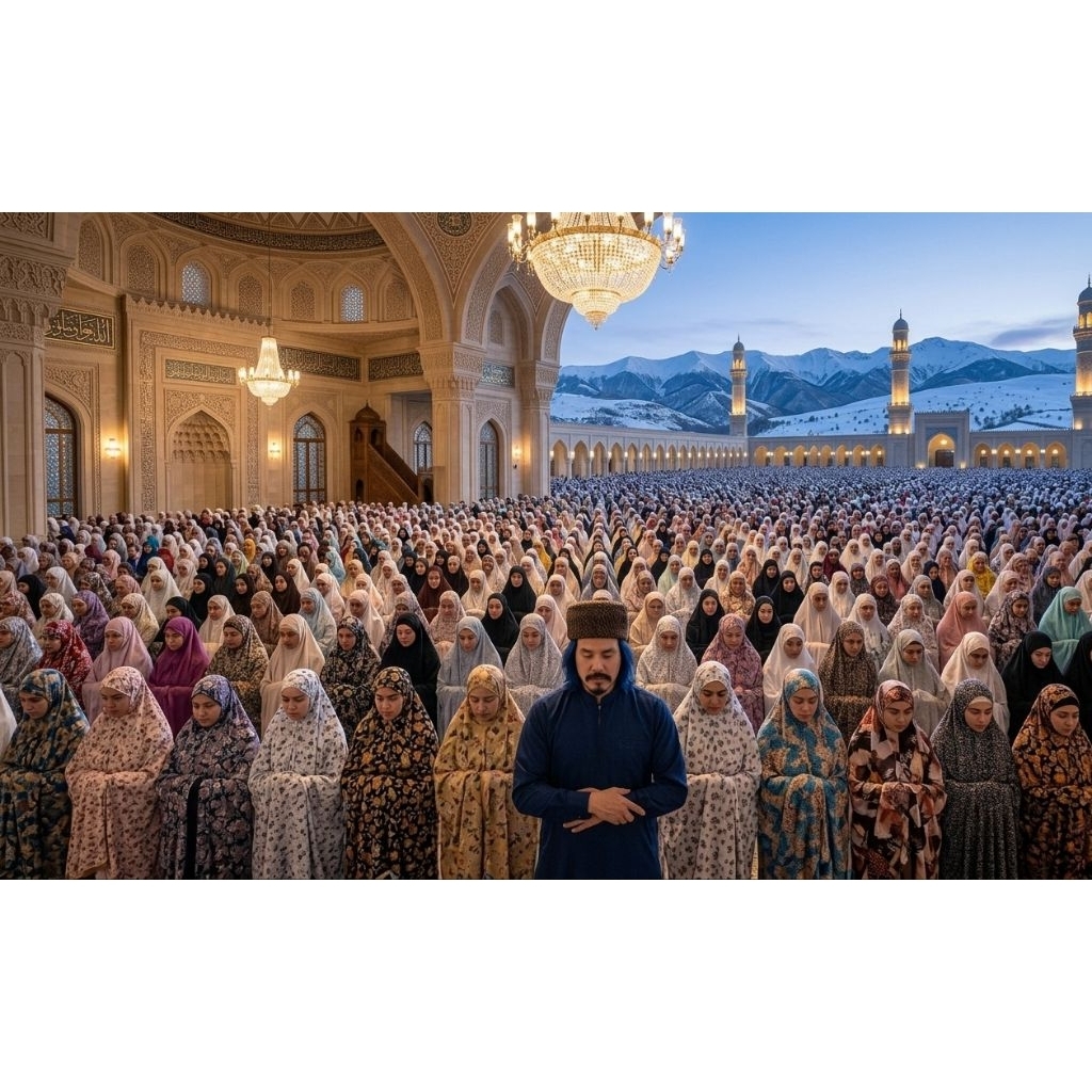 Aku sedang Berwudhu, infak, berbuka, Mengaji, Sahur, tarawih di masjid terbaik, ibukota Baku Azerbai