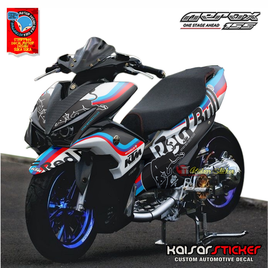 STICKER DECAL MOTOR AEROX 155 old - DECAL STIKER AEROX 155 BMW GUARD FULL