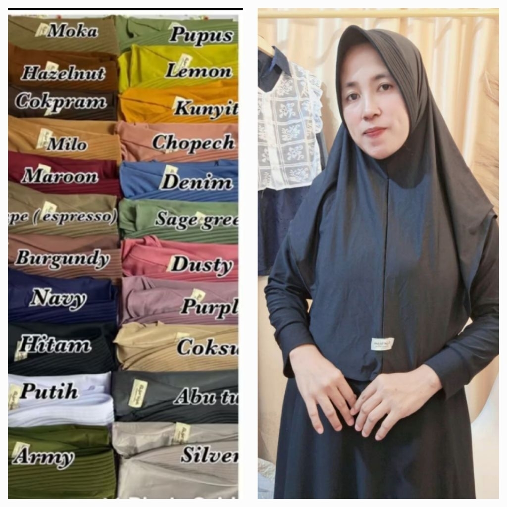 New Bergo instan premium Grosir isi 5pcs/Jilbab instan Premium/Hijab plisket renda Hijab instan plis