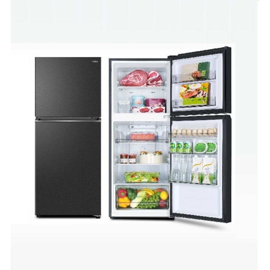 Kulkas 2 Pintu AQUA AQR-D251 AQR-DTM248CBP 185L Low Watt AQRD251 AQRDTM248CBP No Frost Sanyo