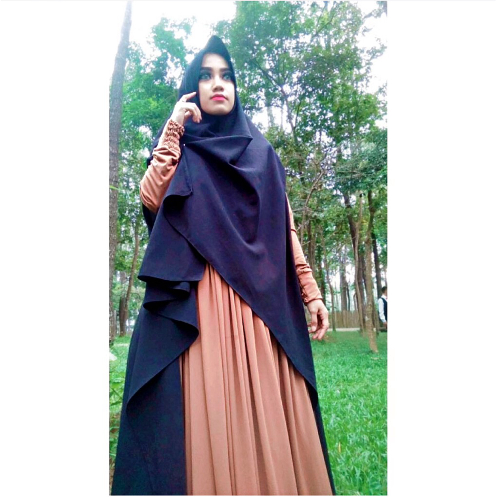 KHIMAR SYAR’I CARDIGAN MODEL BOLONG LENGAN / HIJAB PET SYAR’I