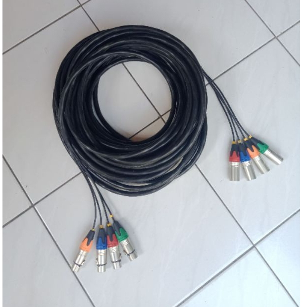 kabel snake makita isi 4 panjang 20 meter lengkap jeck canon xlr