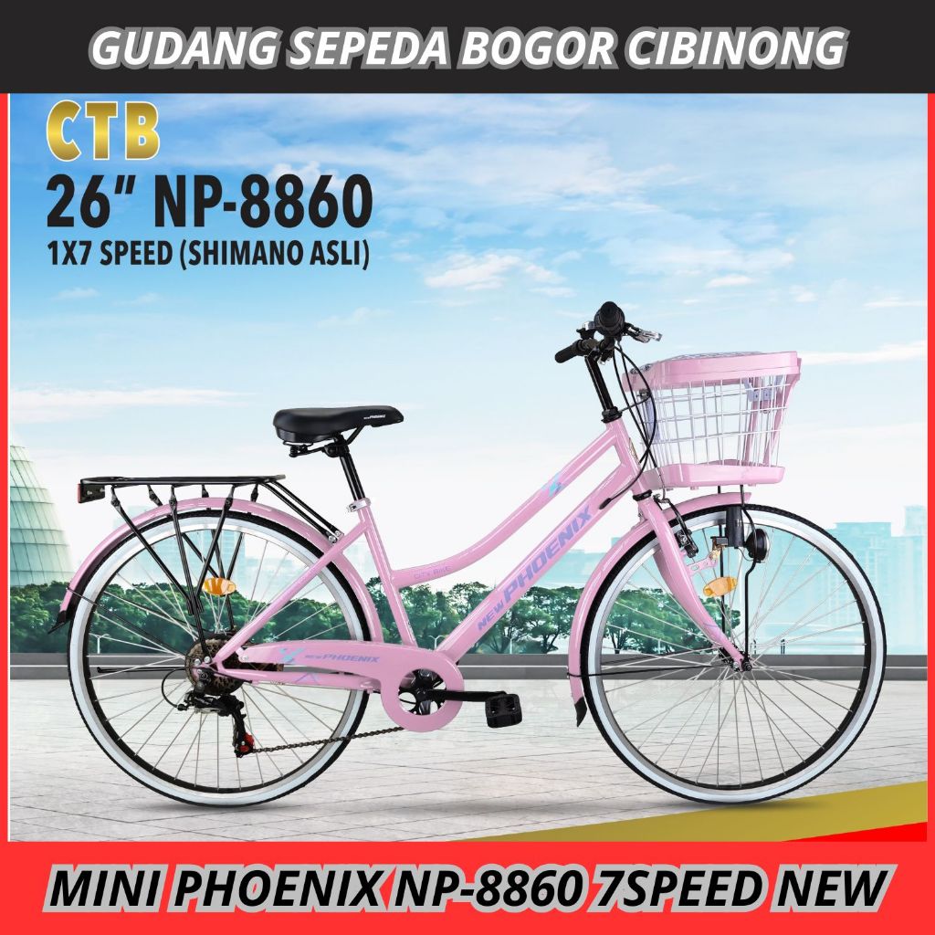 Sepeda 26 Mini Phoenix 8860 Citybike 7speed NEW