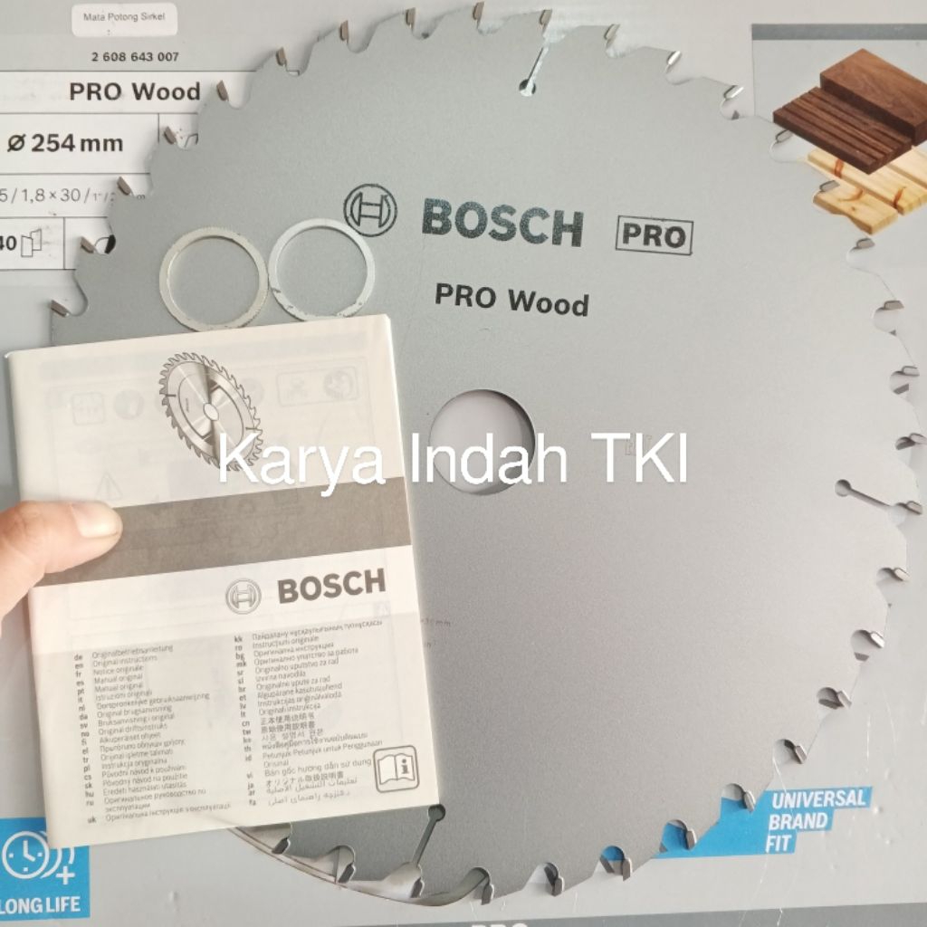 Mata Gergaji Bosch Kayu 10"Inch 40 Mata PRO WOOD Mata Potong Sirkel 10"INCH 40Mata Circular Saw Blad