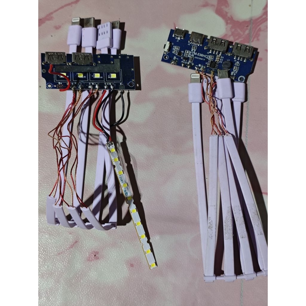 modul copotan powerbank + kabel in out