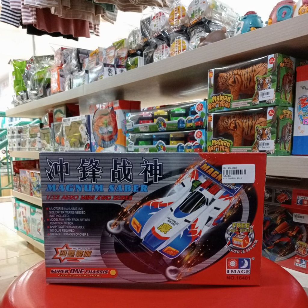 Mainan Anak Tamiya Image Mini 4 WD Magnum Saber, Spin Axe dan lain lainnya