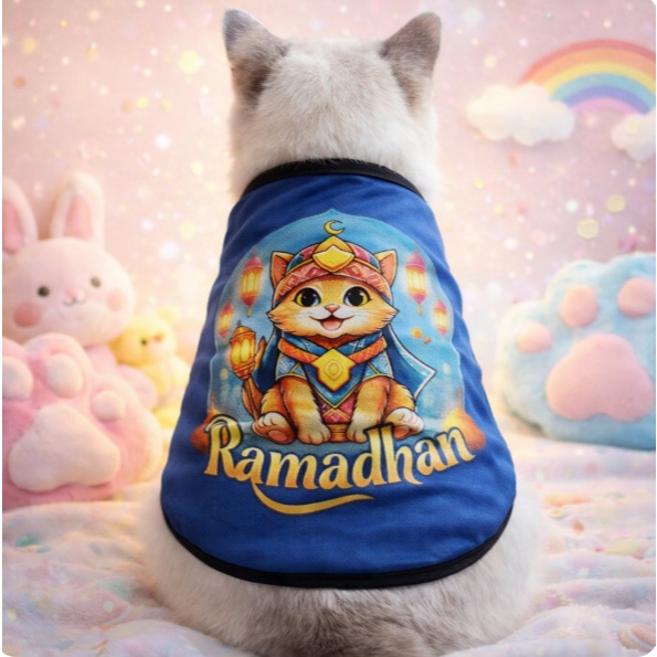 Baju Idul Fitri Kucing Baju Ramadhan Kucing Baju Kucing Cowok Cewek Baju Kucing Murah Baju Lebaran K