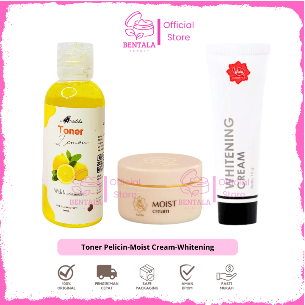 Viva [ Isi 3 ]  Glowing Cream Flek Hitam Sunscreen Whitening Toner Mencerahkan Wajah Original BPOM