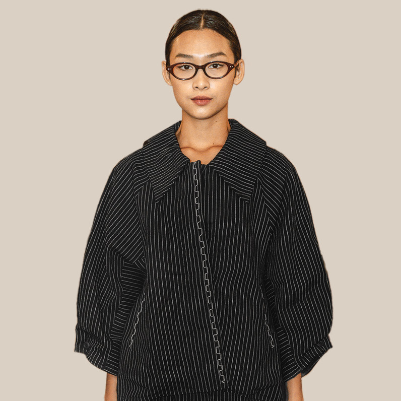 Dama Kara Sanggit Jacket Sashiko Warna Navy
