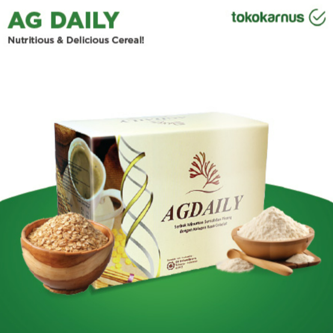Tokokarnus - AG Daily - Minuman Sereal Kolagen Pisang Cokelat dengan Oat dan Bekatul