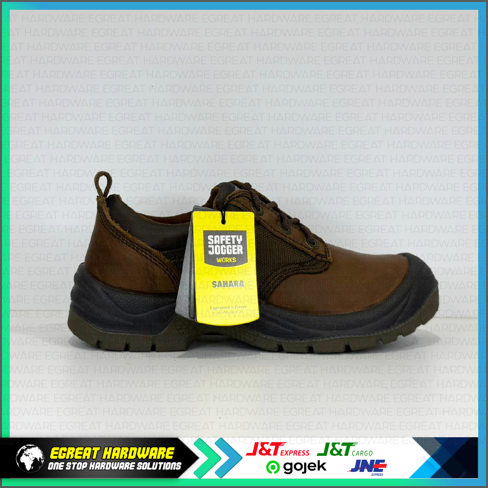 (BARANG READY / BUKAN PO) SAFETY SHOES; LOW CUT; SAHARA S3, DARK BROWN; SAFETY JOGGER