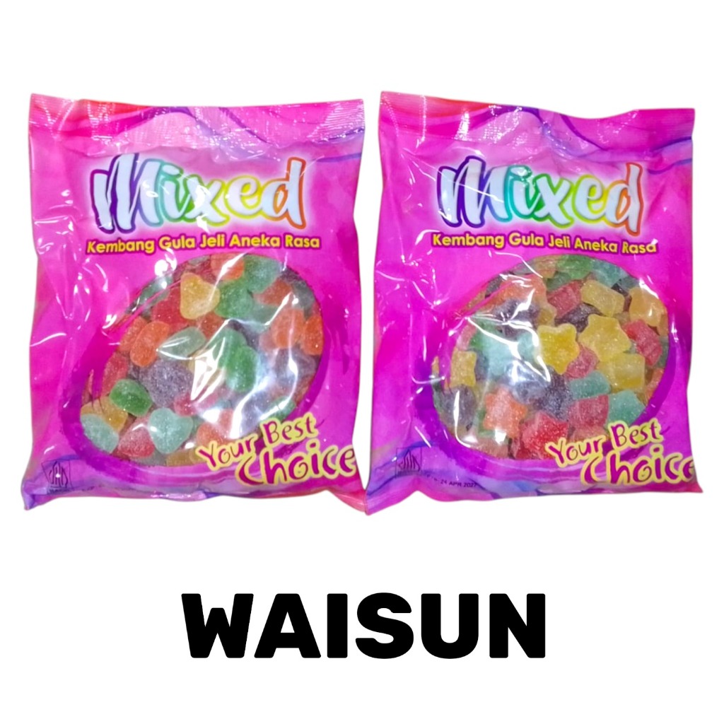 Permen jelly Waisun MIXED / Jelly Fruit Malaysia 1kg