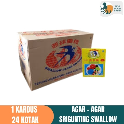 Agar - Agar Srigunting Murni 1 Dus - Agar Bubuk Premium untuk Puding dan Jelly