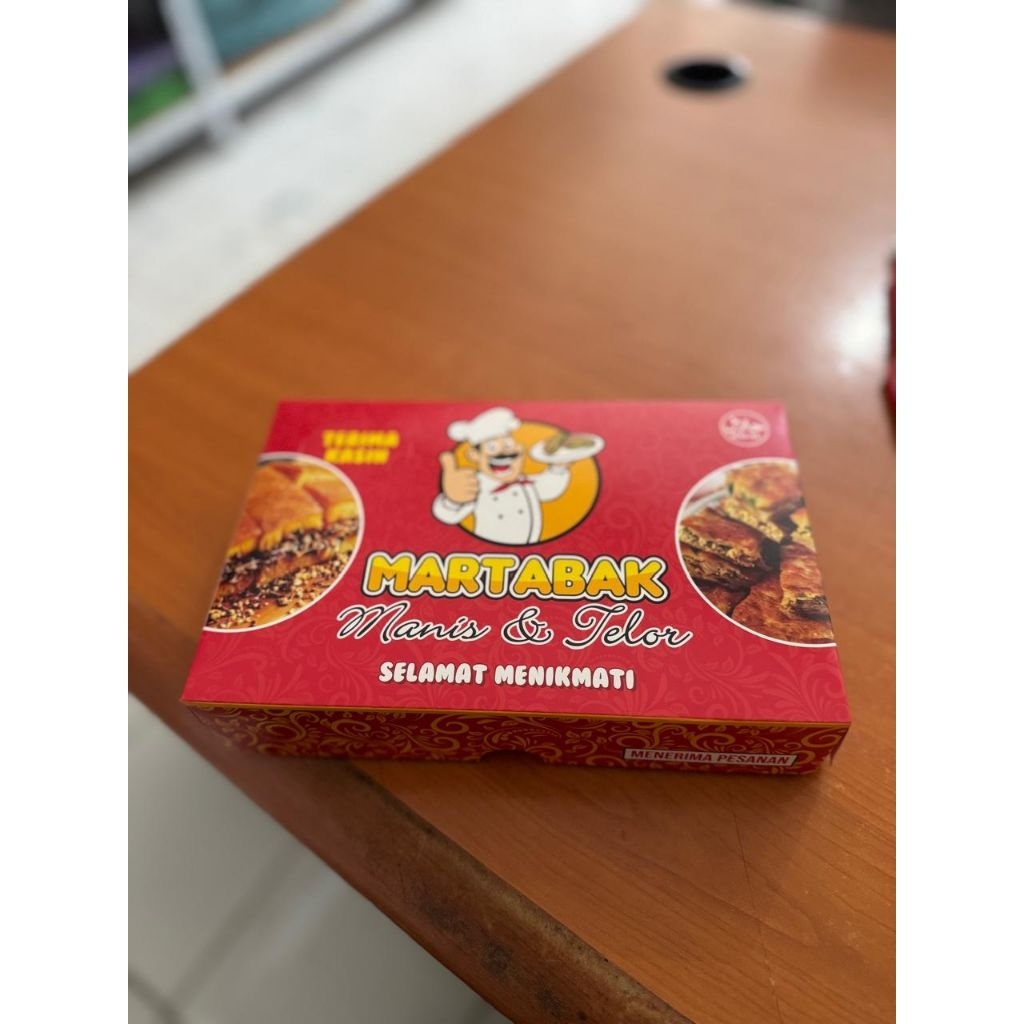 Dus Box Martabak Manis&Telor Motif / Dus Martabak Ivory Premium