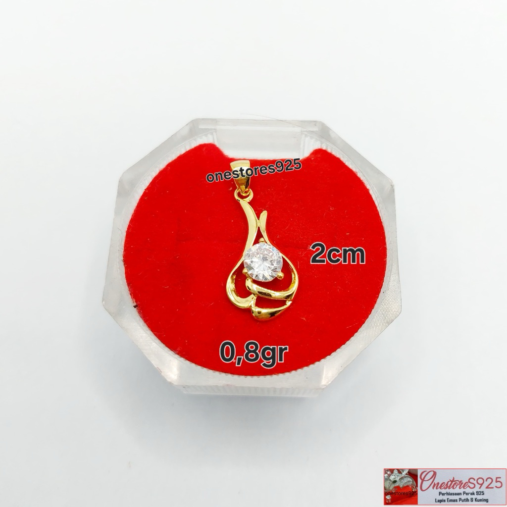 LIONTIN MATA PERAK LAPIS EMAS KUNING 08