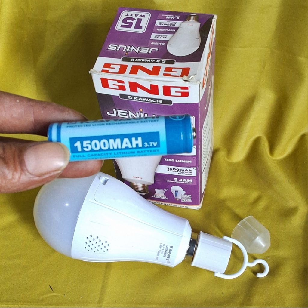 Lampu LED Magic Jenius 15W GNG lampu darurat emergency isi ulang baterai mati lampu padam listrik ru