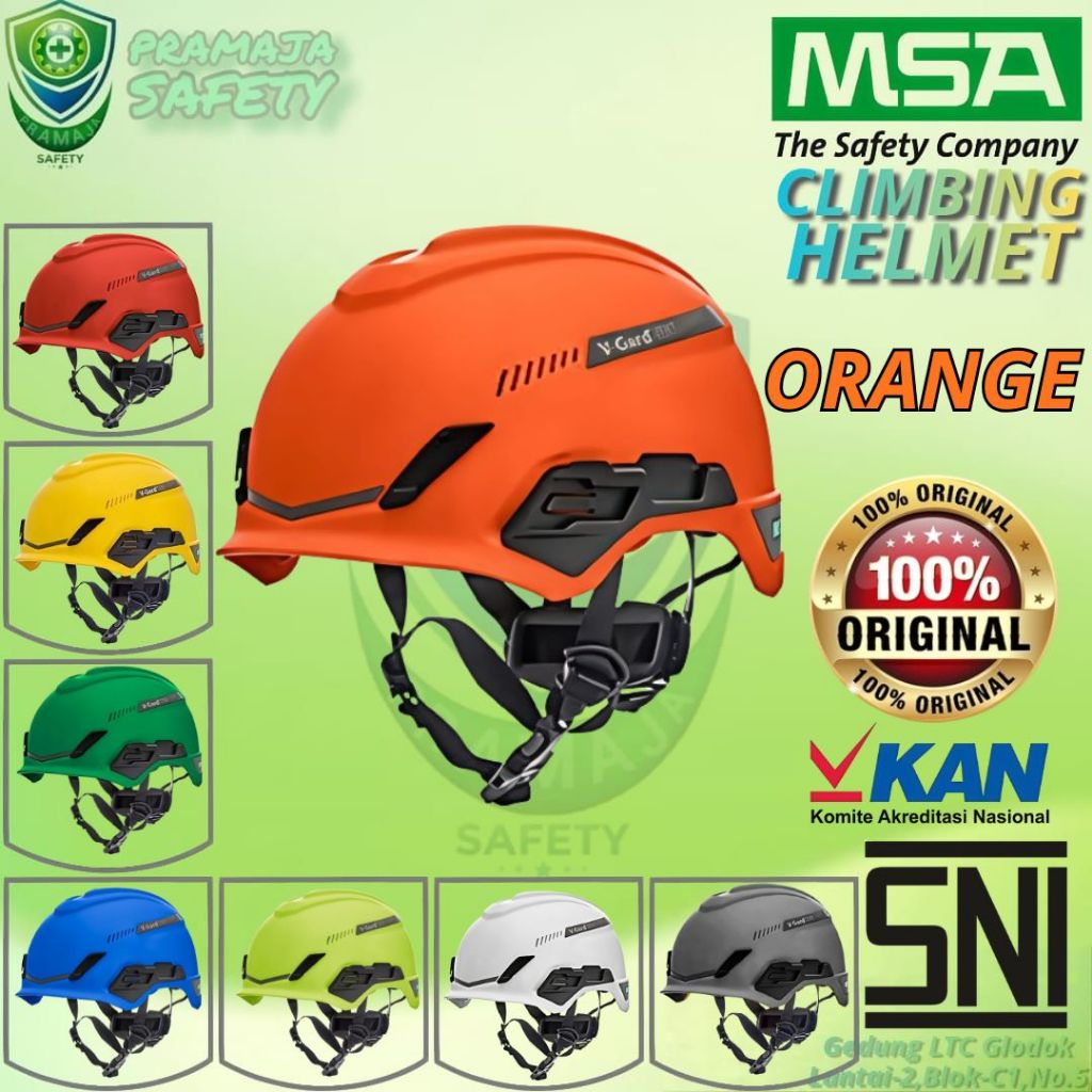 Helm Safety Climbing MSA Orange Helm Original