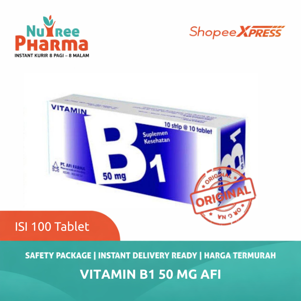 Vitamin B1 50 mg AFI | Suplemen Kesehatan Vitamin B1 - AFI FARMA