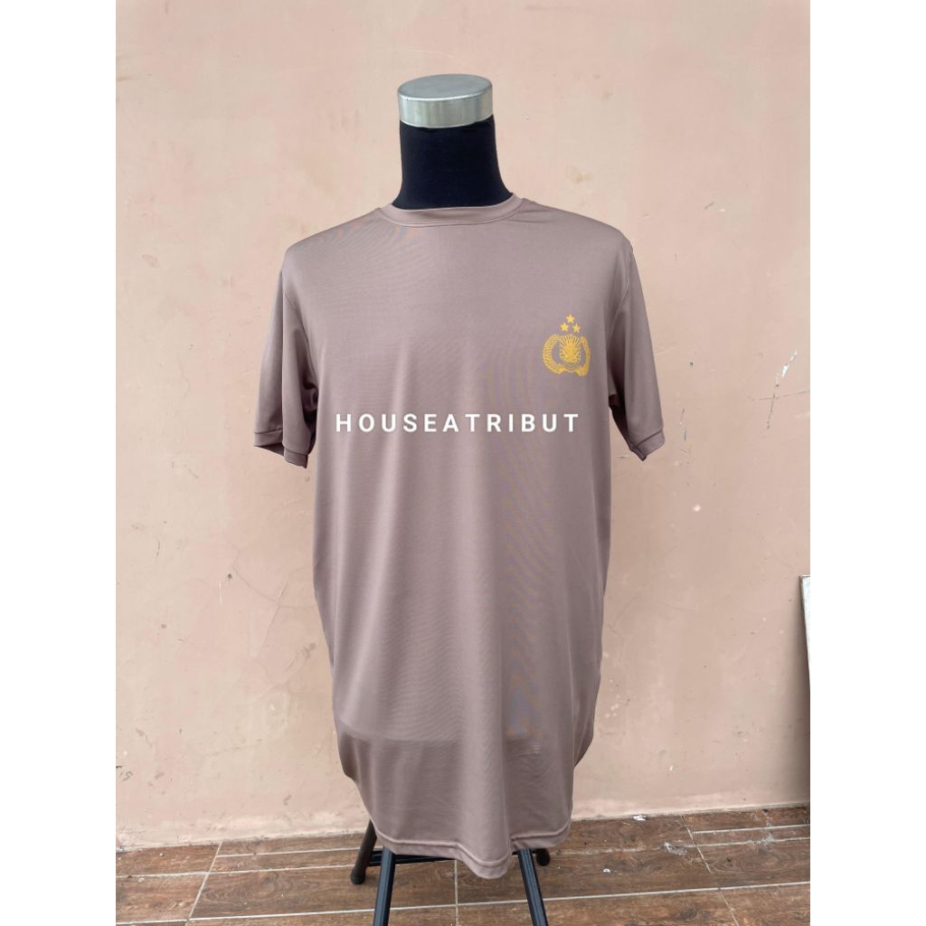 kaos Jersey coklat polisi premium | kaos coklat dalaman Jersey polisi