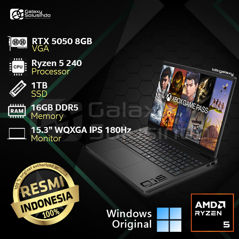 HP HyperX OMEN 15 GB0555AX - GeForce RTX 5050 AMD Ryzen 5 240 1TB SSD 16GB RAM Notebook Laptop Gamin