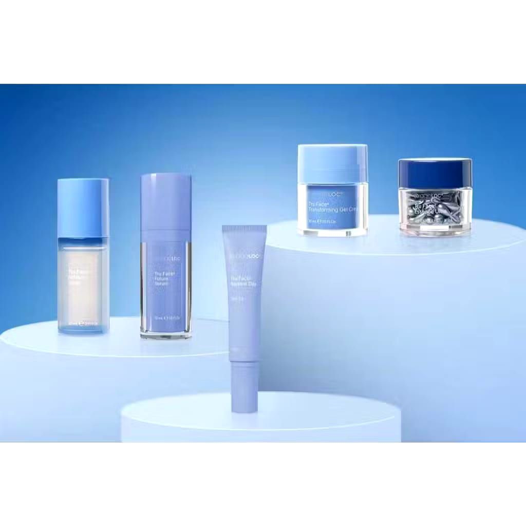 agelocc  tru  face - refining toner - future serum - transforming gel cream - essence ultra - radian