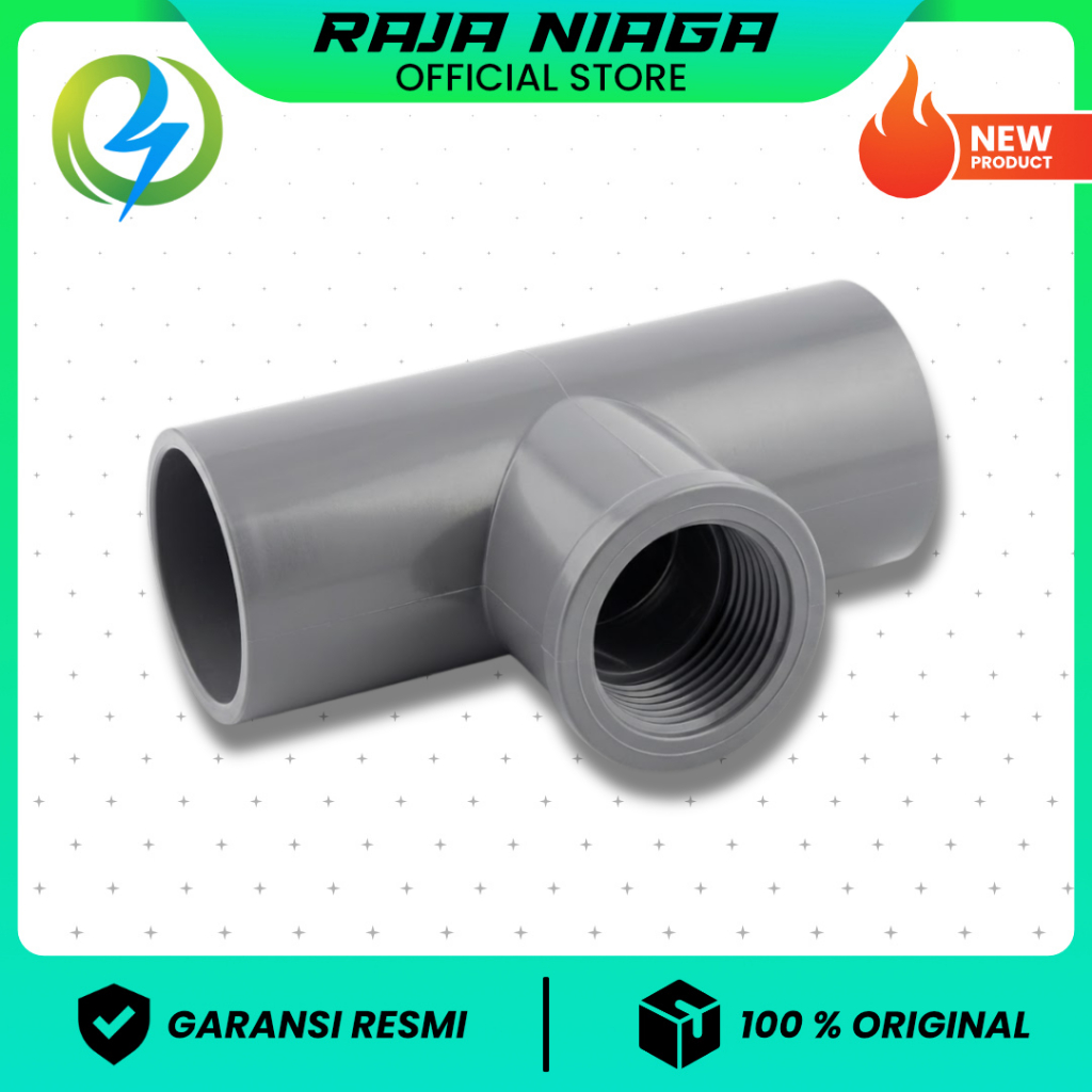 Tee Drat Dalam 1/2 Inch PVC PRALON | T Faucet Sambungan Kran Air