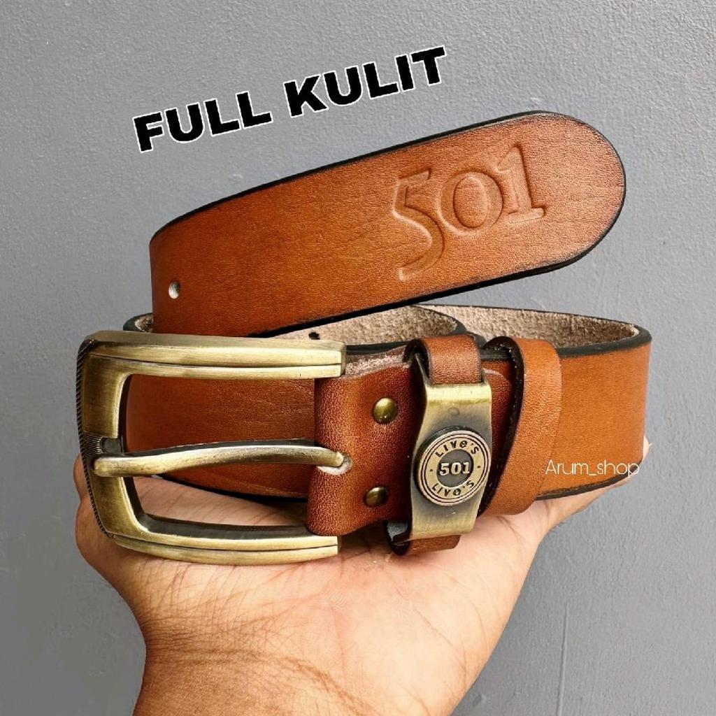Ikat Pinggang Pria Kulit / Ikat Pinggang Kulit Asli Pria 100%