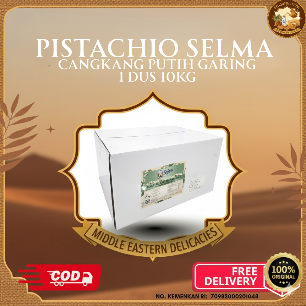 Kacang Pistachio Panggang dengan Kulit ( 1dus isi 10kg )