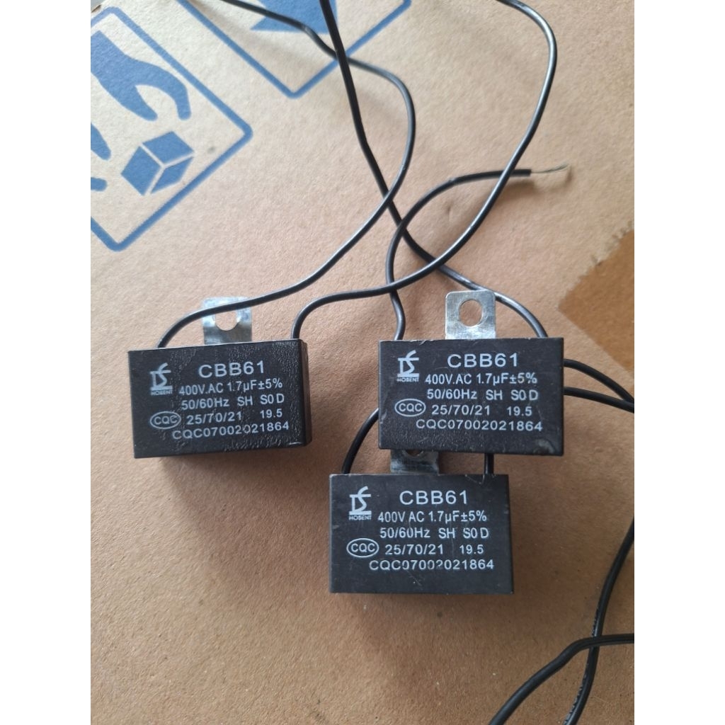 Capasitor kipas angin 1,7uf 400V CBB61