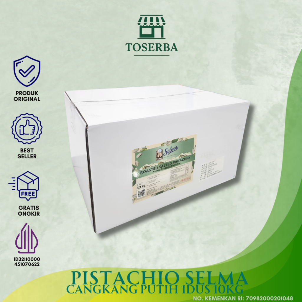 Kacang Pistachio Panggang dengan Kulit ( 1dus isi 10kg )