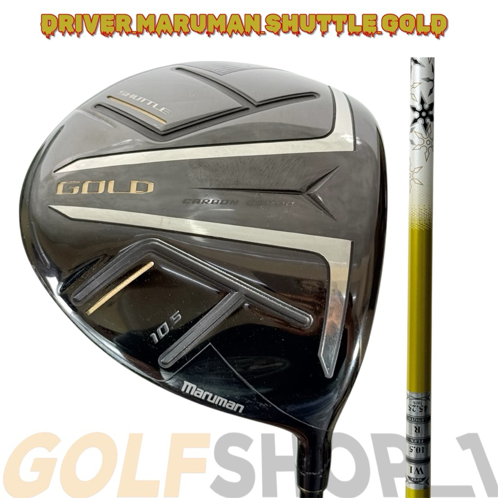 Stick Golf Driver Wood 1 Maruman Shuttle Gold Loft 10.5 Flek Reguler Second Original