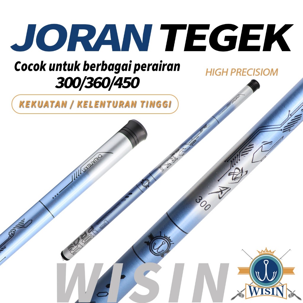 WISIN Tegek Carbon Ruas Pendek 40cm Kuat Lentur Micro Fishing