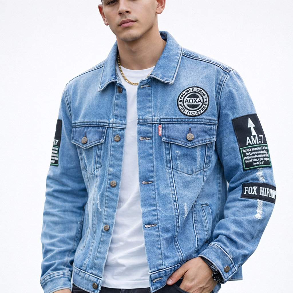 JAKET JEANS DENIM MOTIF SOBEX HIPHOP666