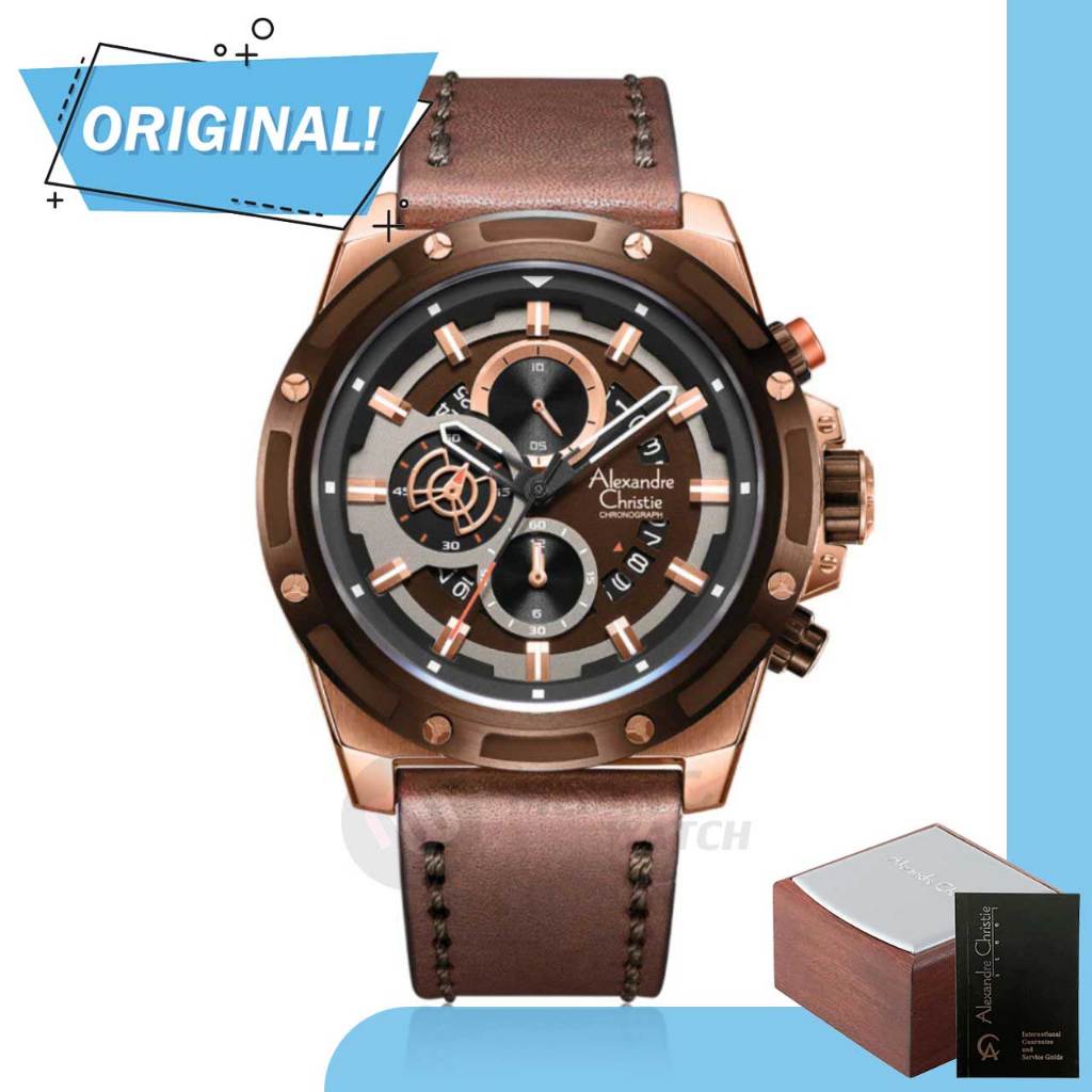 Jam Tangan Pria Analog Alexandre Christie 6506MC AC6506 AC 6506 MC 6506 MCLROBO Original Garansi Res