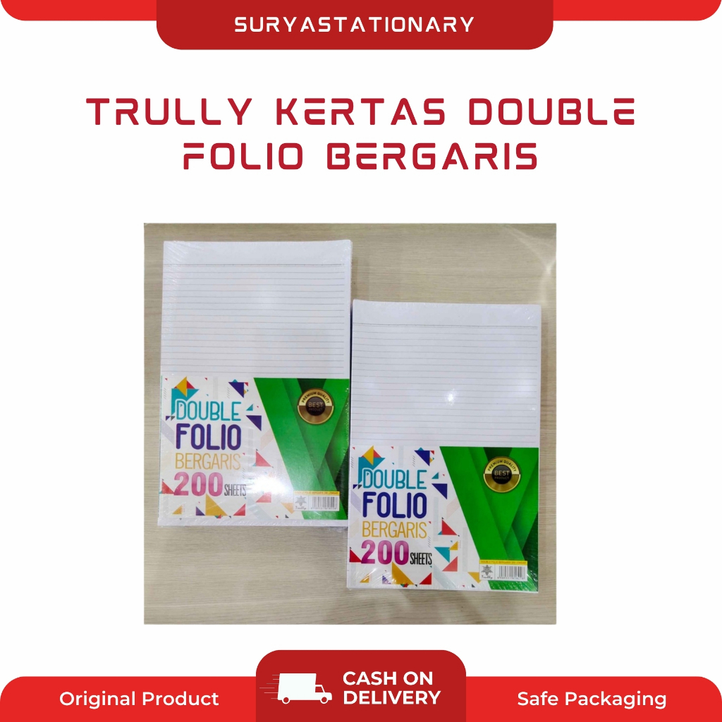 TRULLY KERTAS DOUBLE FOLIO BERGARIS (PAK) / DOUBLE FOLIO GARIS TRULLY