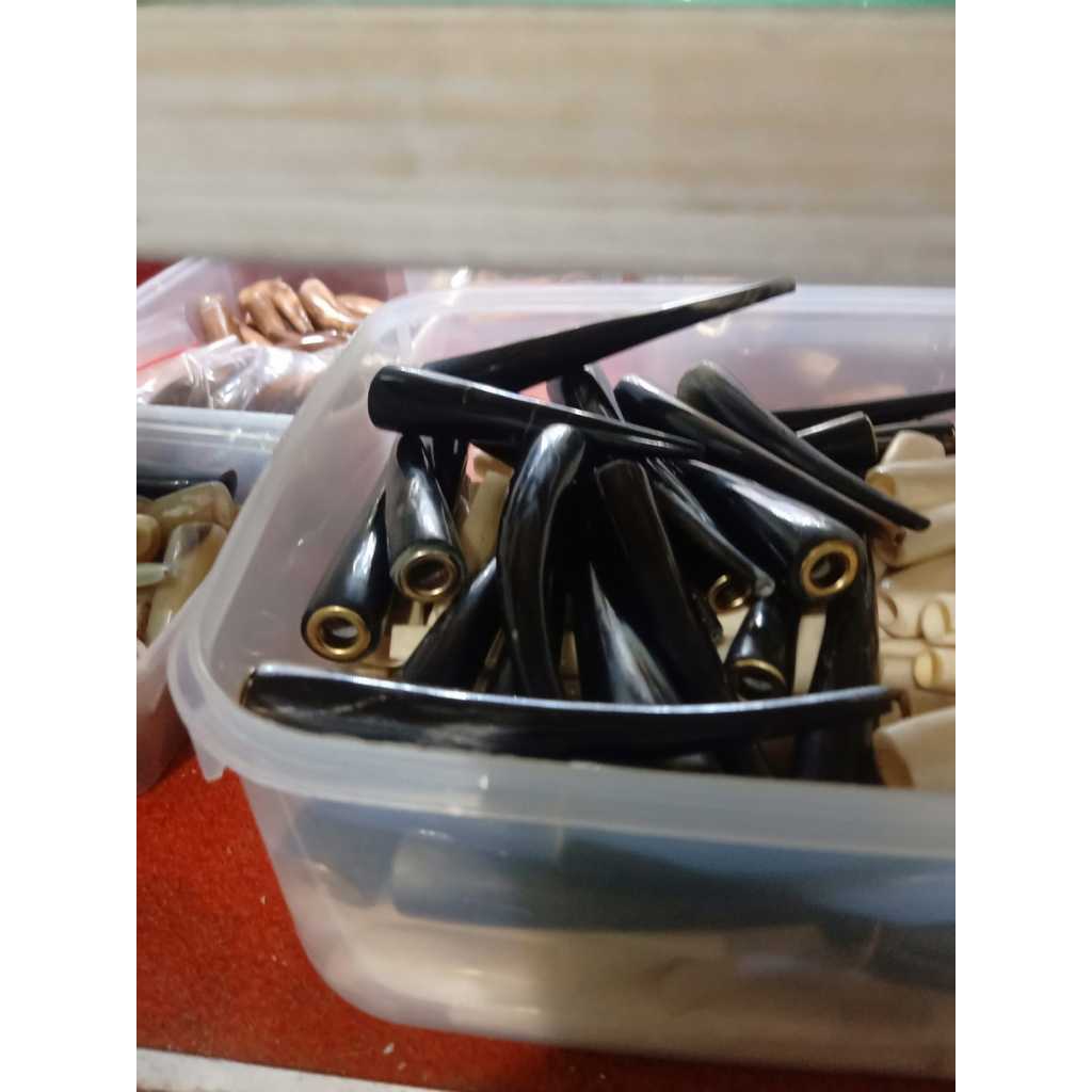[PREMIUM] Once Tanduk Kerbau Asli – Pipa Rokok Sungu Hitam Klasik – Handcrafted Koleksi Antik Limite