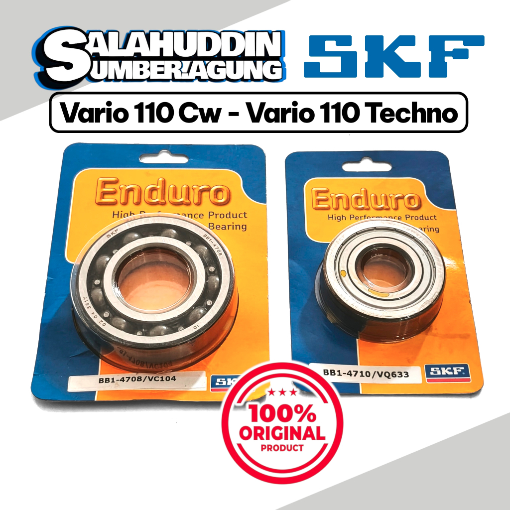 Bearing Laher Laker Kruk As Kanan Kiri Vario 110 CW Techno Karbu Original SKF Enduro