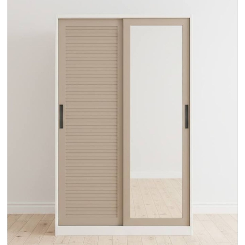 Lemari Pakaian Besi Modern Minimalis 2 Pintu