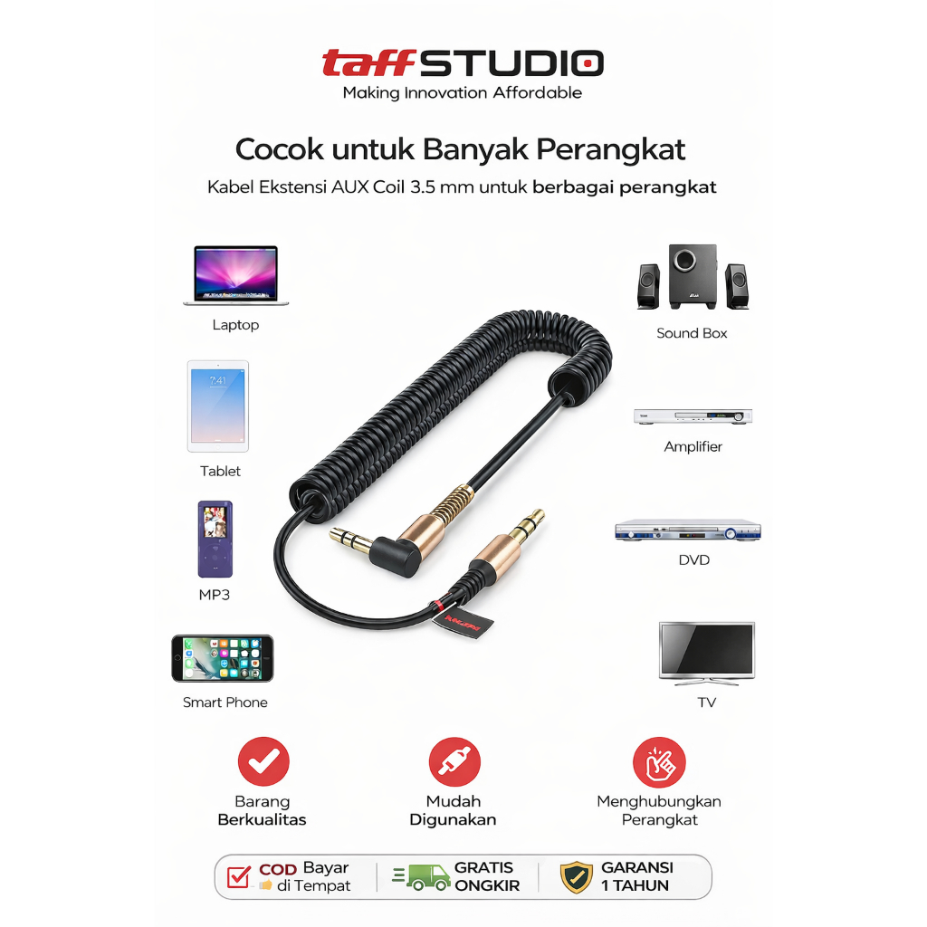 Kabel Aux Jack Audio Speaker 3.5mm Mobil Hp Ke Speaker ZHY43938