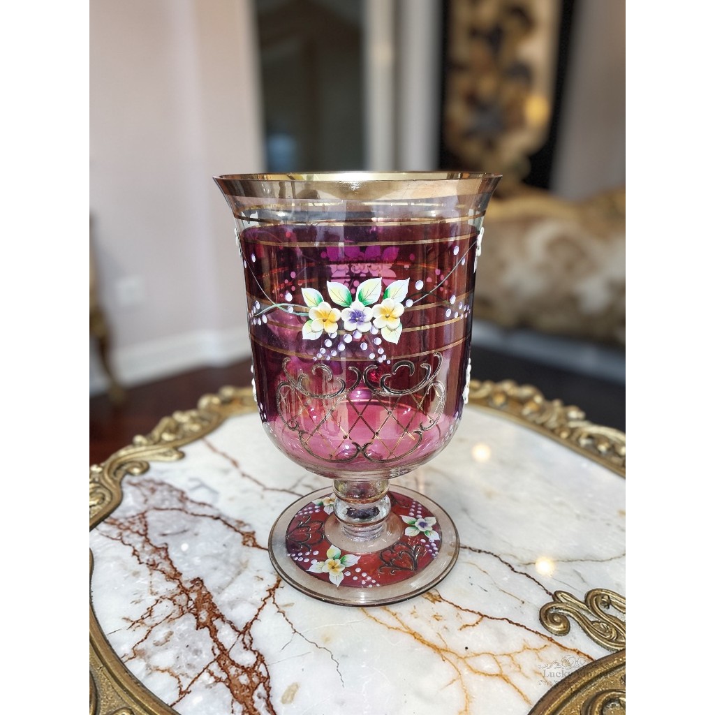 Vintage Vas Bunga Kristal Bohemia