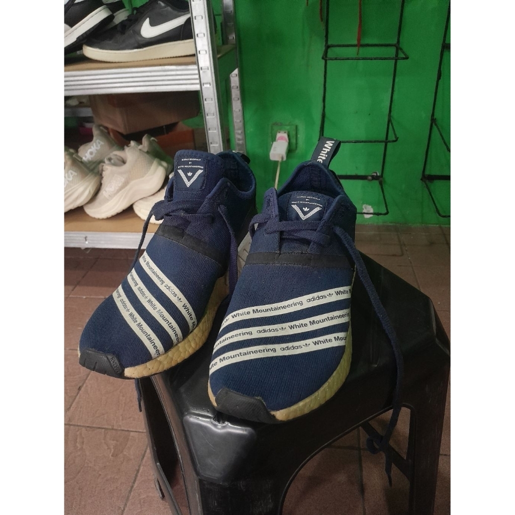 Adidas NMD R2 White Mountaineering Navy Original Size 40 Boost Running Sneaker