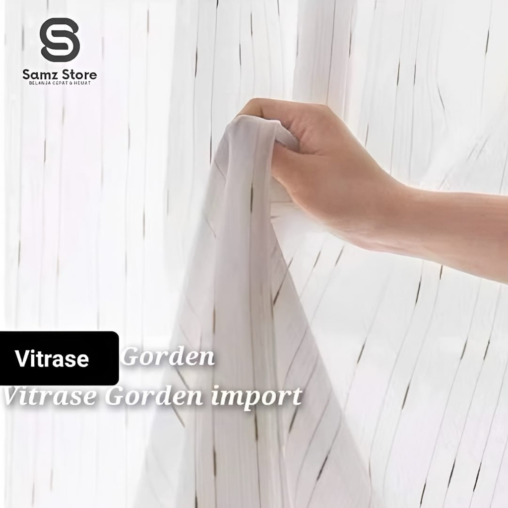 Vitrase Gorden Import Serat Gold & Serat Silver | Gorden Vitrase Siang | Gorden  Serat