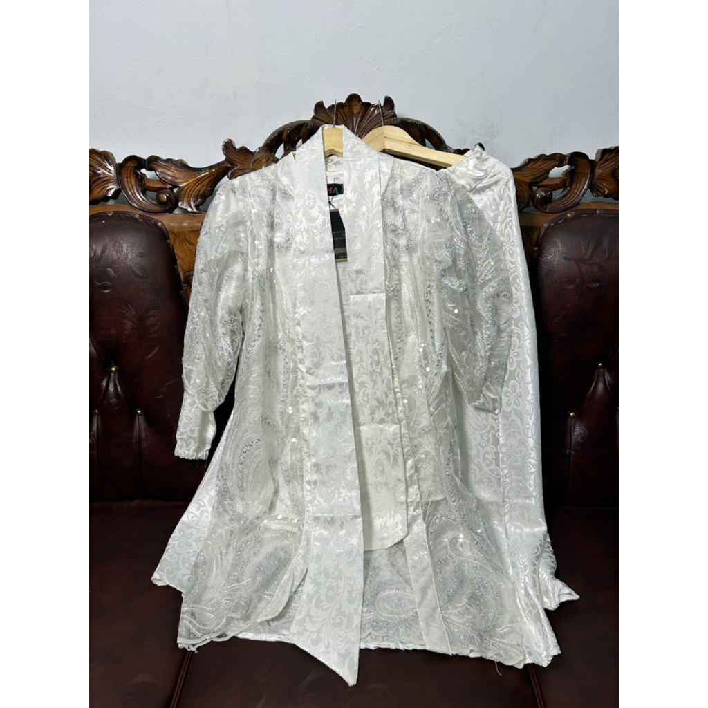 Kebaya Brokat Putih Wanita Elegan Outer Inner | Kebaya Kondangan Modern