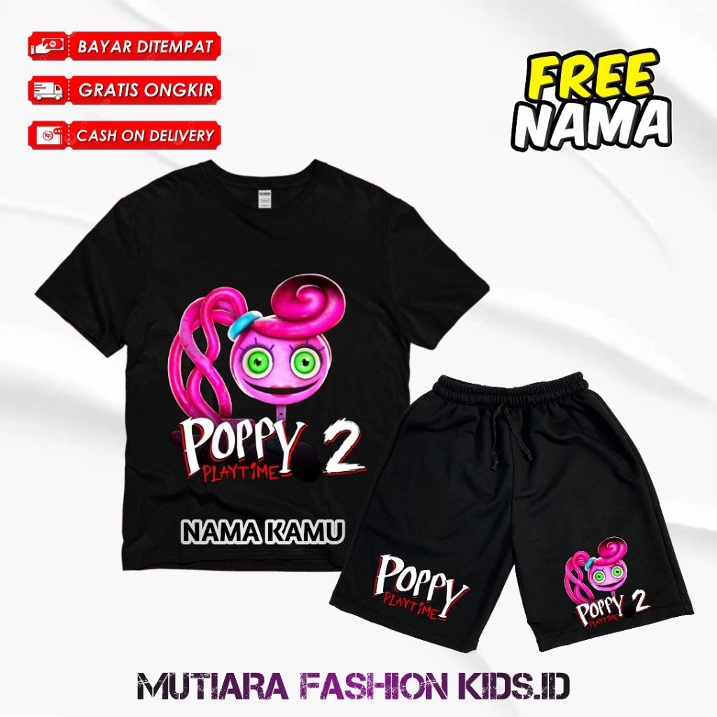 (BISA COD) Setelan Fashion Kaos Anak Laki-Laki/Perempuan Baju Anak Celana Pendek Anak  Distro GAME P